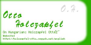 otto holczapfel business card